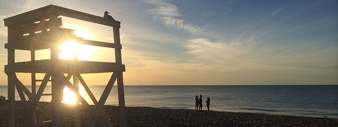A Stroller Wagon Beach Day at Indiana Dunes Starts With the Boardwalk